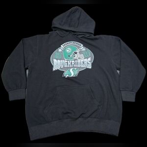 Saskatchewan Roughriders CFL Black Hoodie Mens XL